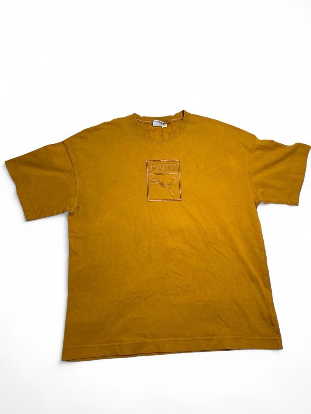 PUMA 1948 Mustard Gold T-Shirt | Men’s L | Embroidered Logo
